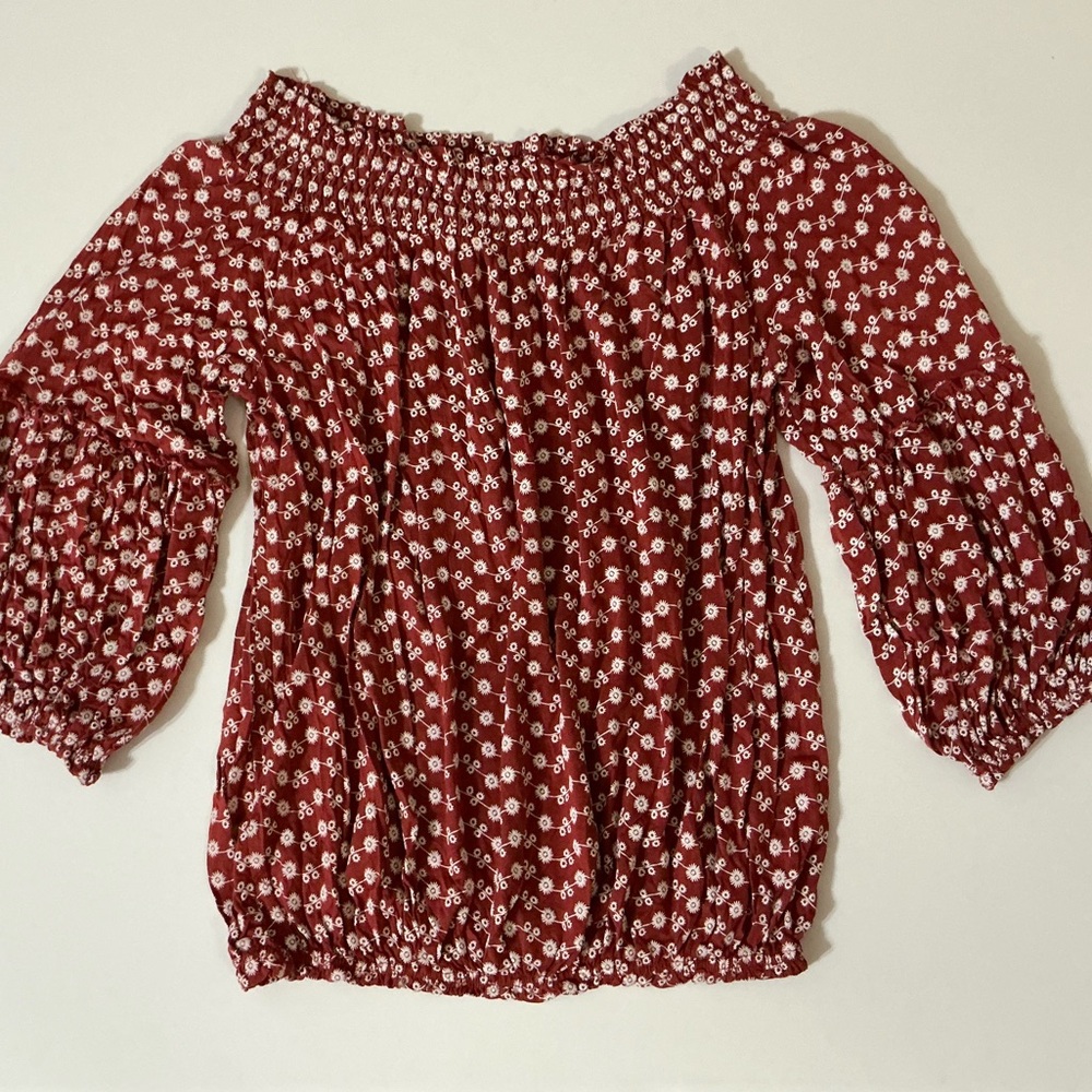 Stem & Vine Embroidered Floral Blouse - Size Medium